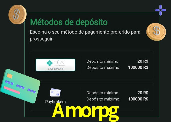O cassino Amorpg oferece uma grande variedade de métodos de pagamento